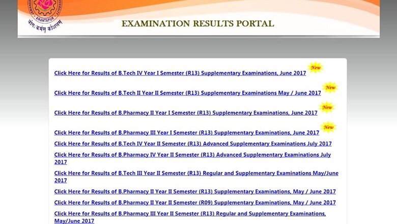 JNTUA B.Tech Supplementary 4-1, 2-2 (R13) Examination Results 2017 Declared at jntuaresults.azurewebsites.net