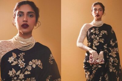Bhumi Pednekar Showcases The Elegance Of Parsi Gara Embroidery In A Stunning Black Saree