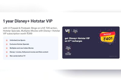 Vi Adds Annual Disney Plus Hotstar VIP Subscription With Select Prepaid, Postpaid Plans Ahead of IPL
