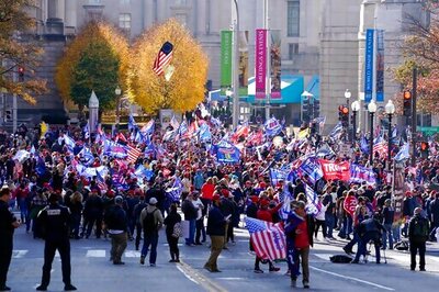 Trump Thrills Protesting Supporters With Motorcade Drive-by