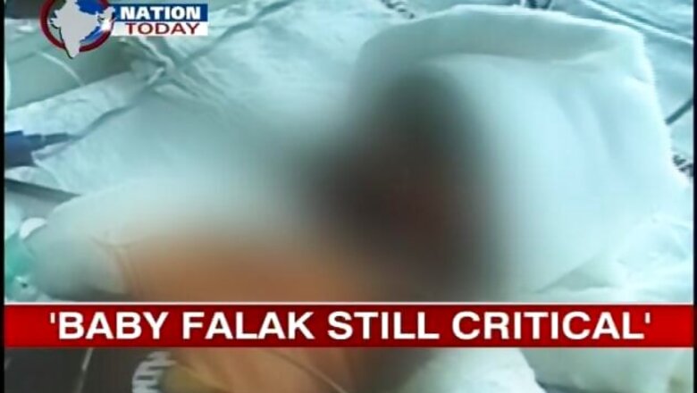 Abandoned baby critical; hunt for kidnappers on