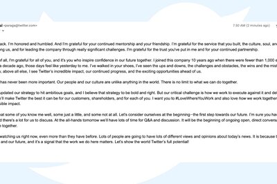 Read New Twitter CEO Parag Agrawal’s Email to Employees