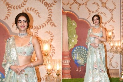 Ananya Panday Shines in Mint Green Embroidered Lehenga at Anant Ambani Radhika Merchant's Shubh Aashirwad ceremony