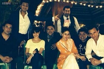 Snapshot: Kareena Kapoor, Genelia D'Souza accompany their husbands on the sets of 'Humshakals' in Mauritius