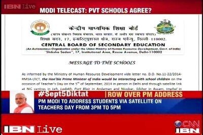 Delhi private schools agree to telecast Modi's live address on Teachers' Day: sources