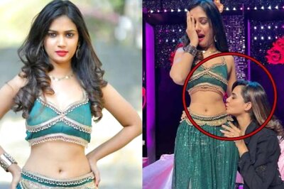 Ashu Reddy Plants Kiss on Bigg Boss Telugu Contestant Ariana Glory's Midriff