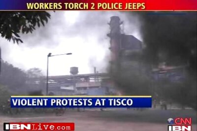 8 injured in worker-police clash at Tata Steel