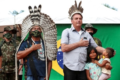 Brazil President Jair Bolsonaro Visits Indigenous Lands in Amazon Despite Protests
