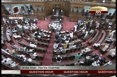 Rajya Sabha proceedings stalled by Congress protests over vendetta politics allegations