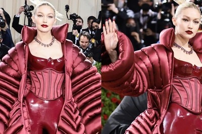 Met Gala 2022: Gigi Hadid Looks Sensational in Red Hot Latex Catsuit And Stunning Jacket; Pics