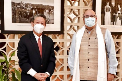 US Charge D'Affaires Keshap Meets Representative of the Dalai Lama