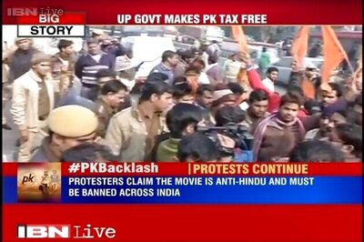Despite protests, 'PK' tax free in UP, screenings allowed in Maharashtra