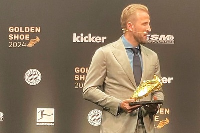 Bayern Munich Striker Harry Kane Presented European Golden Shoe Following Stellar Season