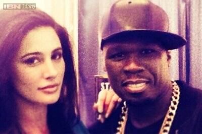 Snapshot: Nargis Fakhri gets clicked with 50 Cent during 'Spy' shoot