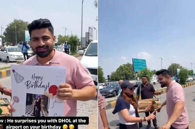 Video of Man Welcoming Girlfriend With Dhol At Airport on Birthday is too Cute to Miss