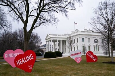 Biden Views Valentine's Day Decorations On WH Lawn