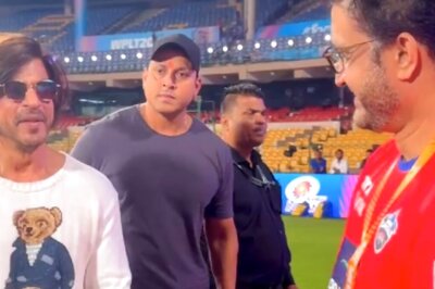Shah Rukh Khan Hugs Sourav Ganguly Ahead of WPL 2024 Opening Ceremony | WATCH