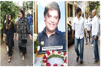 Alvira Khan, Jaaved Jaaferi And Other Celebrities Attend Film Producer Abis Rizvi's Funeral