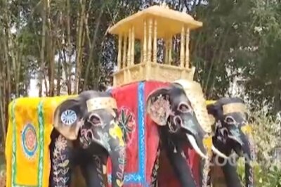 In Mysuru’s R Gate, Elephant Figurines Showing Jumbo Savari Attract Tourists