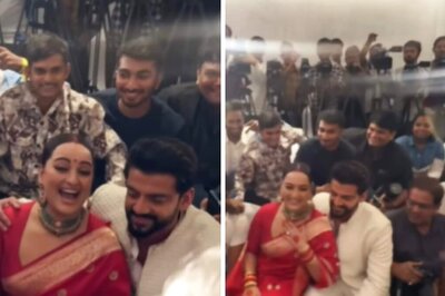 Watch: Sonakshi Sinha And Zaheer Iqbal Pose For Group Photo With Paparazzi At Their Reception