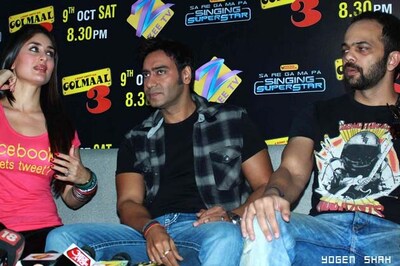 Ajay Devgn breaks bottle on Rohit Shetty's head