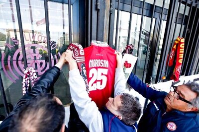 Livorno players, fans pay respects to Morosini