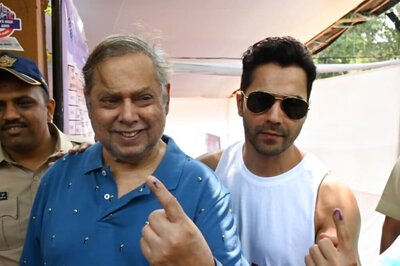 Varun Dhawan, Dad David Dhawan, Step Out To Cast Their Vote In The Lok Sabha Elections 2024 | Photo