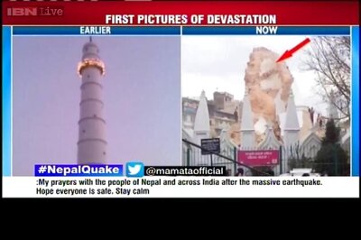 Historic Dharara Tower collapses in Kathmandu after quake