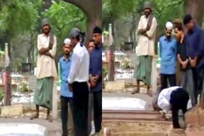 Shah Rukh Khan Visits His Parents' Grave Upon Landing in Delhi