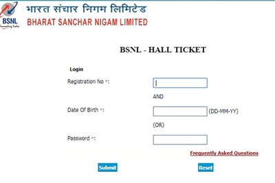 BSNL JAO Examination 2017 Admit Cards Released at externalbsnlexam.com