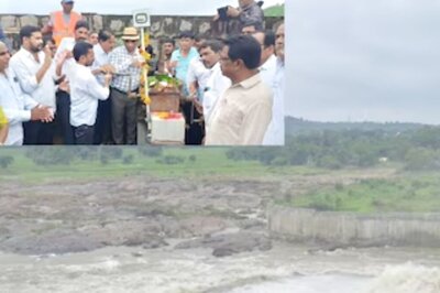 Excess Rainwater Released From Kaddam Narayana Reddy Reservoir Due To Flood Warning