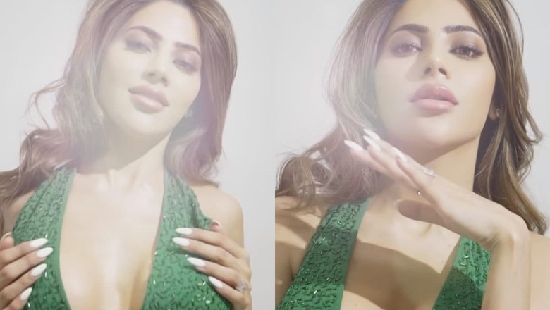 Sexy! Nikki Tamboli Flaunts Her Bombshell Body In A Shimmery Green Dress, Racy Video Goes Viral; Watch