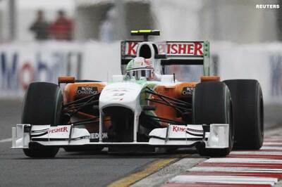 Force India after points in Korean Grand Prix