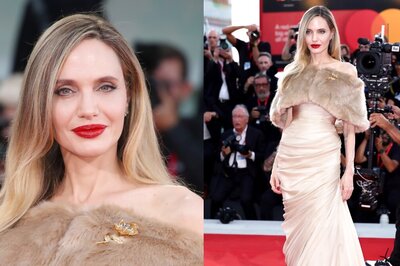 Angelina Jolie Channels Maria Callas In A Flower Brooch, Faux Fur Stole at Venice Film Festival