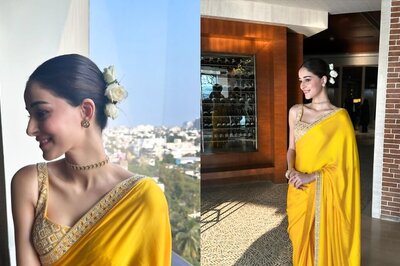Ananya Panday’s Yellow Saree With Gota Patti Embroidery Is Just Perfect For Spring