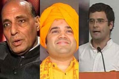 Rahul, Varun and Rajnath sworn in as LS members