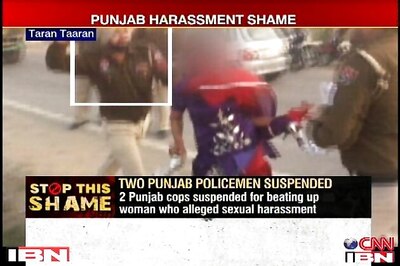 Woman who was beaten up by police barges into Punjab Assembly