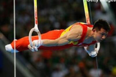Chinese gymnast Chen the lord of the rings in Beijing