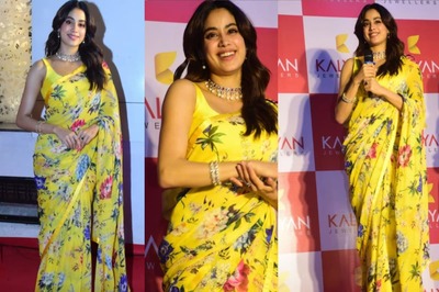 Janhvi Kapoor's Yellow Floral Saree Is The Perfect Pick For Wedding Season