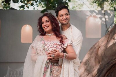 Richa Chadha-Ali Fazal Sangeet: Couple Dazzle in Rahul Mishra and Abu Jani Sandeep Khosla Ensembles