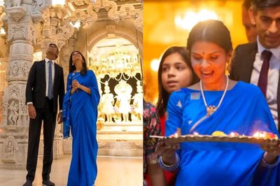 Akshata Murty Made A Case For Sustainable Fashion In A Royal Blue Saree That She Wore For Diwali