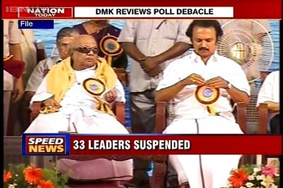 DMK suspends 33 party officials following poll debacle
