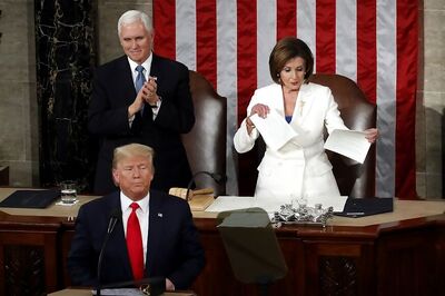 Donald Trump Snubs Nancy Pelosi's Handshake. Moments Later, She Tears up His State of the Union Speech