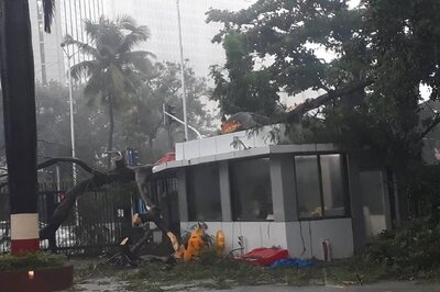 Tree Collapses on Police Check-post at Mantralaya Entrance in Mumbai