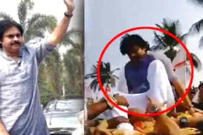 Watch: Pawan Kalyan Falls on Car Roof as Fan Attempts to Hug Him