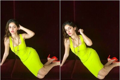 Ananya Panday is a Stunner in Lime Green Bodycon Dress, See Pics