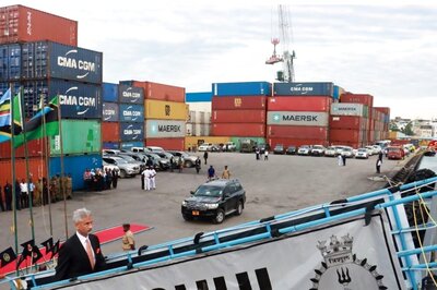 EAM Jaishankar Attends Reception Onboard INS Trishul With Zanzibar President