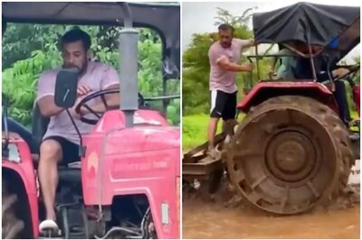 Salman Khan Gets Real About Farming, Ploughs Field on a Tractor in the Rain