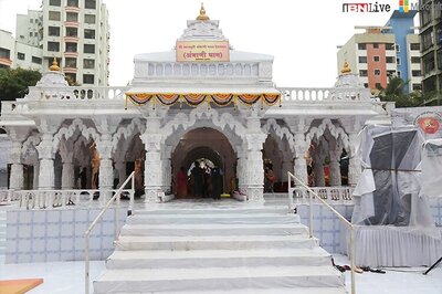 Gujarat's Abu Ambaji Temple replicated at Andheri Cha Raja Ganpati Pandal