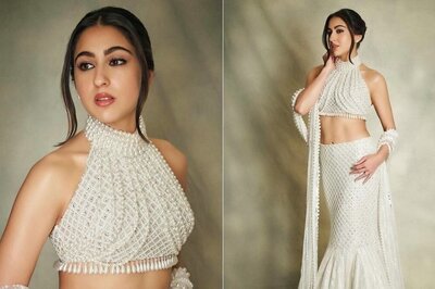 Sara Ali Khan Radiates Goddess Vibes In Stunning White Pearl Lehenga at Anant Ambani-Radhika Merchant Pre-Wedding Bash